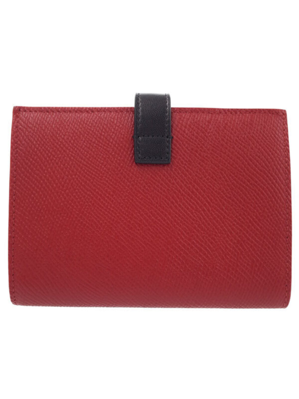 Celine Bicolor Strap Wallet fold Bi Black